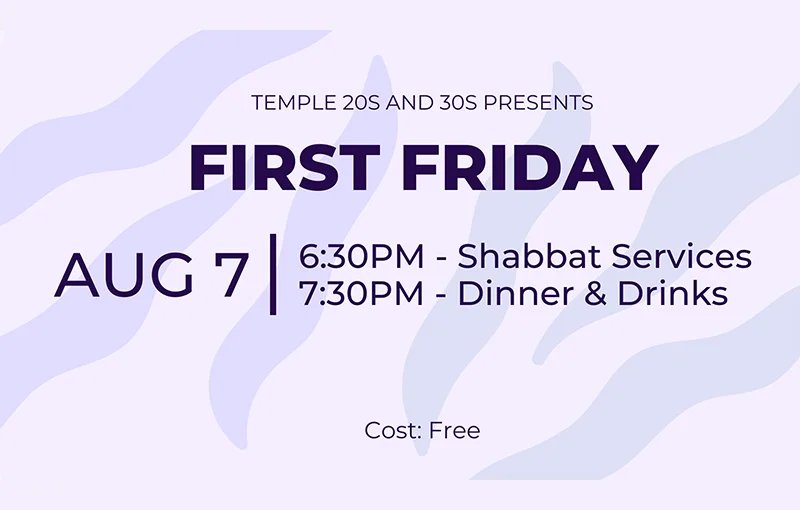 T3 First Friday Shabbat Dinner