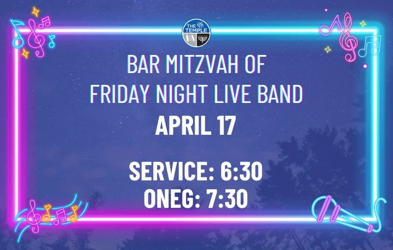 Shabbat Service with Friday Night Live Band's Bar Mitzvah
