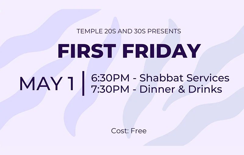 T3 First Friday Shabbat Dinner