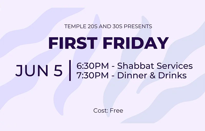 T3 First Friday Shabbat Dinner