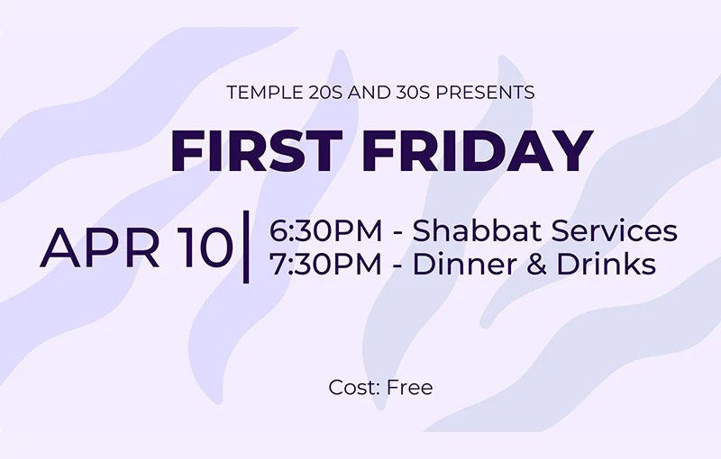 T3 First Friday Shabbat Dinner