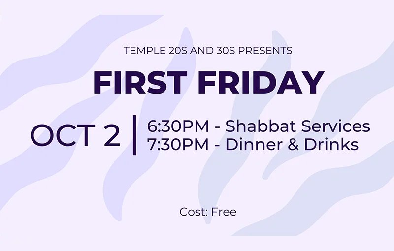 T3 First Friday Shabbat Dinner